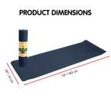 Eco-friendly Dual Layer 6mm Yoga Mat | Navy | Non-slip Surface And Carry Strap For Ultimate Comfort And Portability