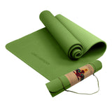 Eco-friendly Dual Layer 6mm Yoga Mat | Olive | Non-slip Surface And Carry Strap For Ultimate Comfort And Portability
