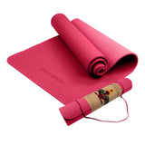 Eco-friendly Dual Layer 6mm Yoga Mat | Pink | Non-slip Surface And Carry Strap For Ultimate Comfort And Portability