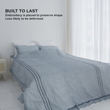Flua Snow Comforter Set Double Cool Quilt Bedspread WHITE