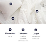 Flua Snow Comforter Set Double Cool Quilt Bedspread WHITE