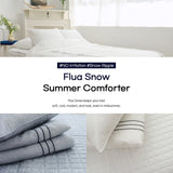 Flua Snow Comforter Set Queen Cool Quilt Bedspread WHITE