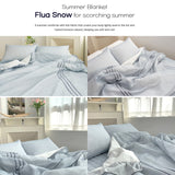 Flua Snow Comforter Set Queen Cool Quilt Bedspread WHITE