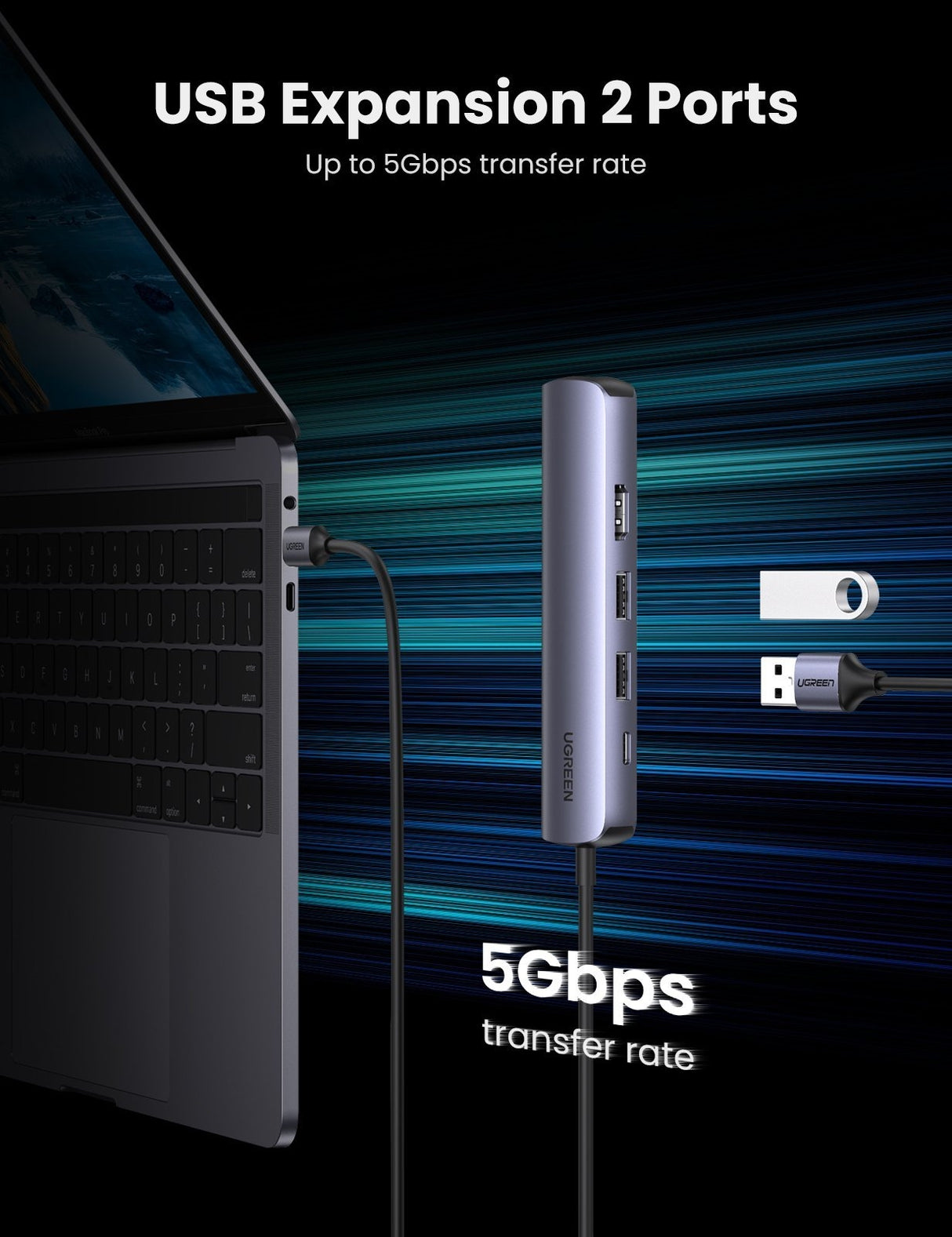 10919 Ultra Slim 5-in-1 USB C Hub