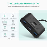 USB 3.0 4 Ports Hub Black 50CM (20290)
