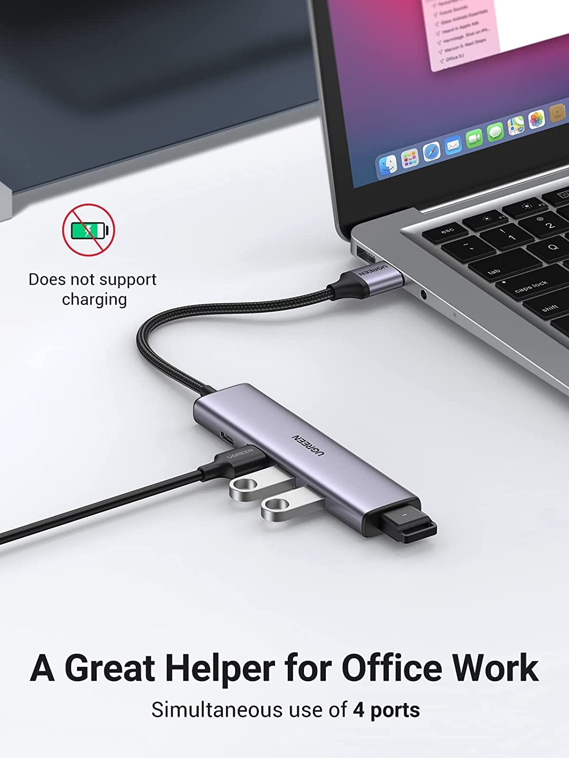20805 USB 3.0 4-Port Hub with USB-C Power Port