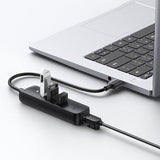 20984 USB 2.0 to 3 x USB2.0 with RJ45 (100Mbps) Ethernet Adapter (Black)