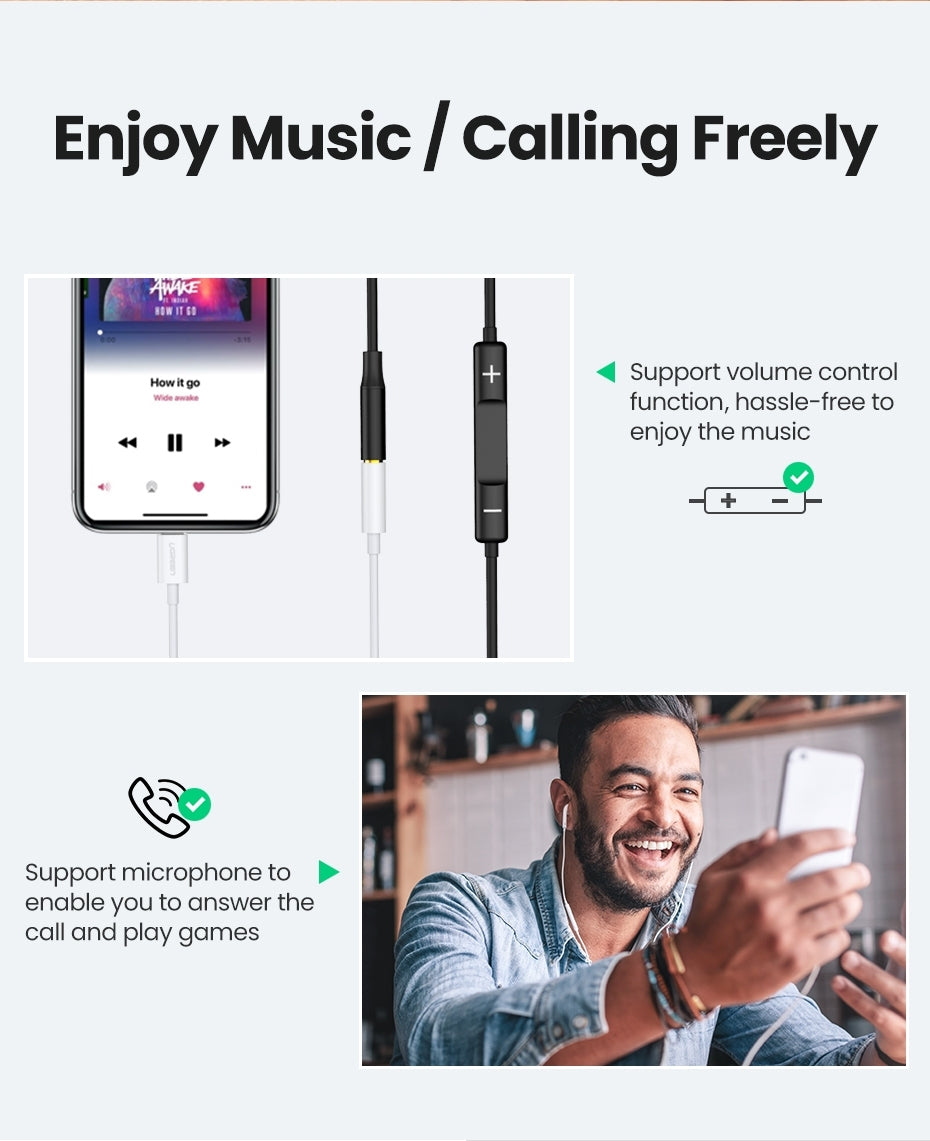 30759 iPhone 8-pin to 3.5mm Headphone Adapter