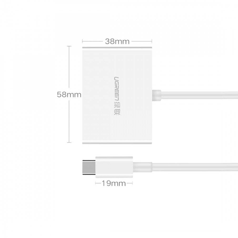 30843 Type-C to HDMI VGA Converter White