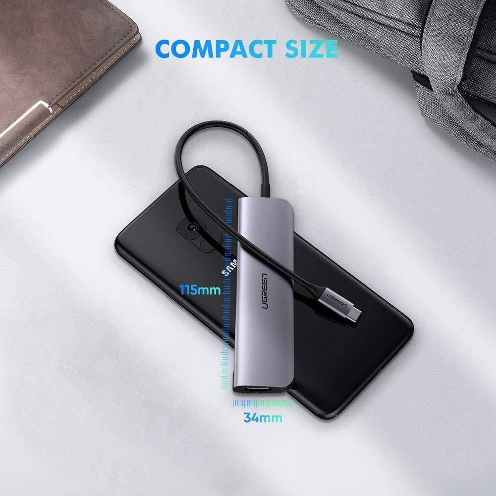 TypeC 5 in 1 Adaptor - HDMI + USB 3.0*3 + TypeC PD Power Converter (50209)