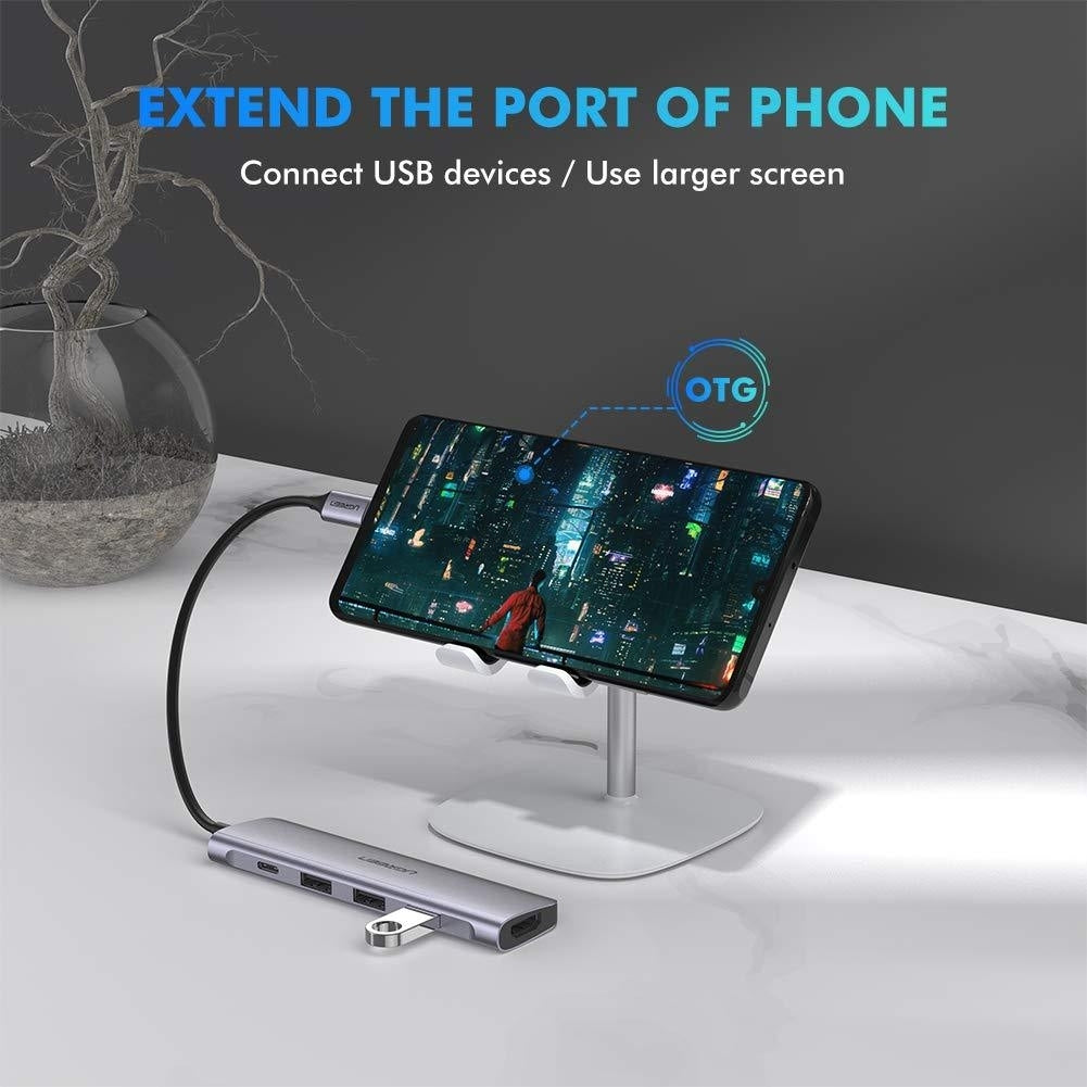 TypeC 5 in 1 Adaptor - HDMI + USB 3.0*3 + TypeC PD Power Converter (50209)