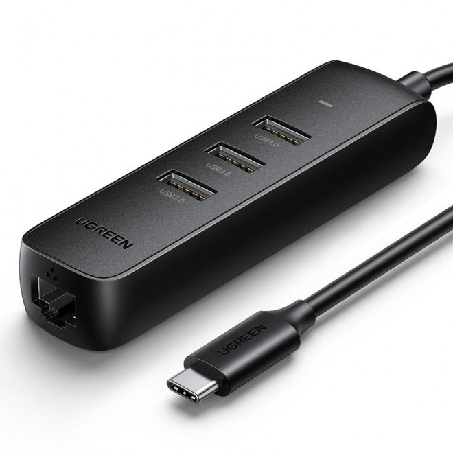 50627 USB-C to USB-A 3-Port Hub with RJ45 Gigabit Ethernet
