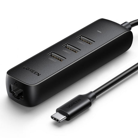 50627 USB-C to USB-A 3-Port Hub with RJ45 Gigabit Ethernet