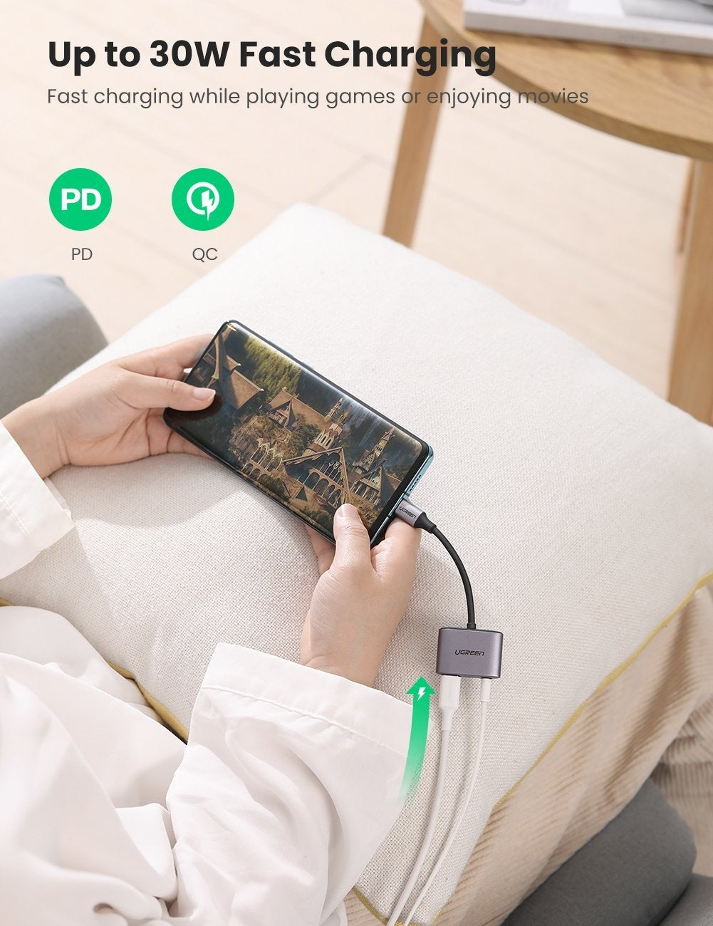60164 2-in-1 USB C to 3.5mm Adapter
