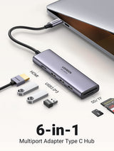 60383 Premium 6-in-1 USB-C Hub