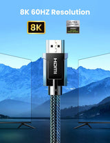 70321 8K HDMI 2.1 Male to Male Cable 2M