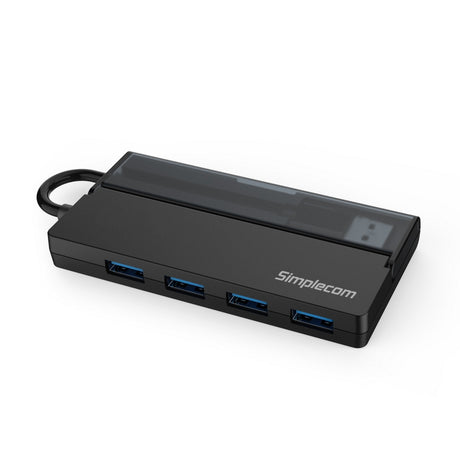 CH329 Portable 4 Port USB 3.2 Gen1 (USB 3.0) 5Gbps Hub with Cable Storage
