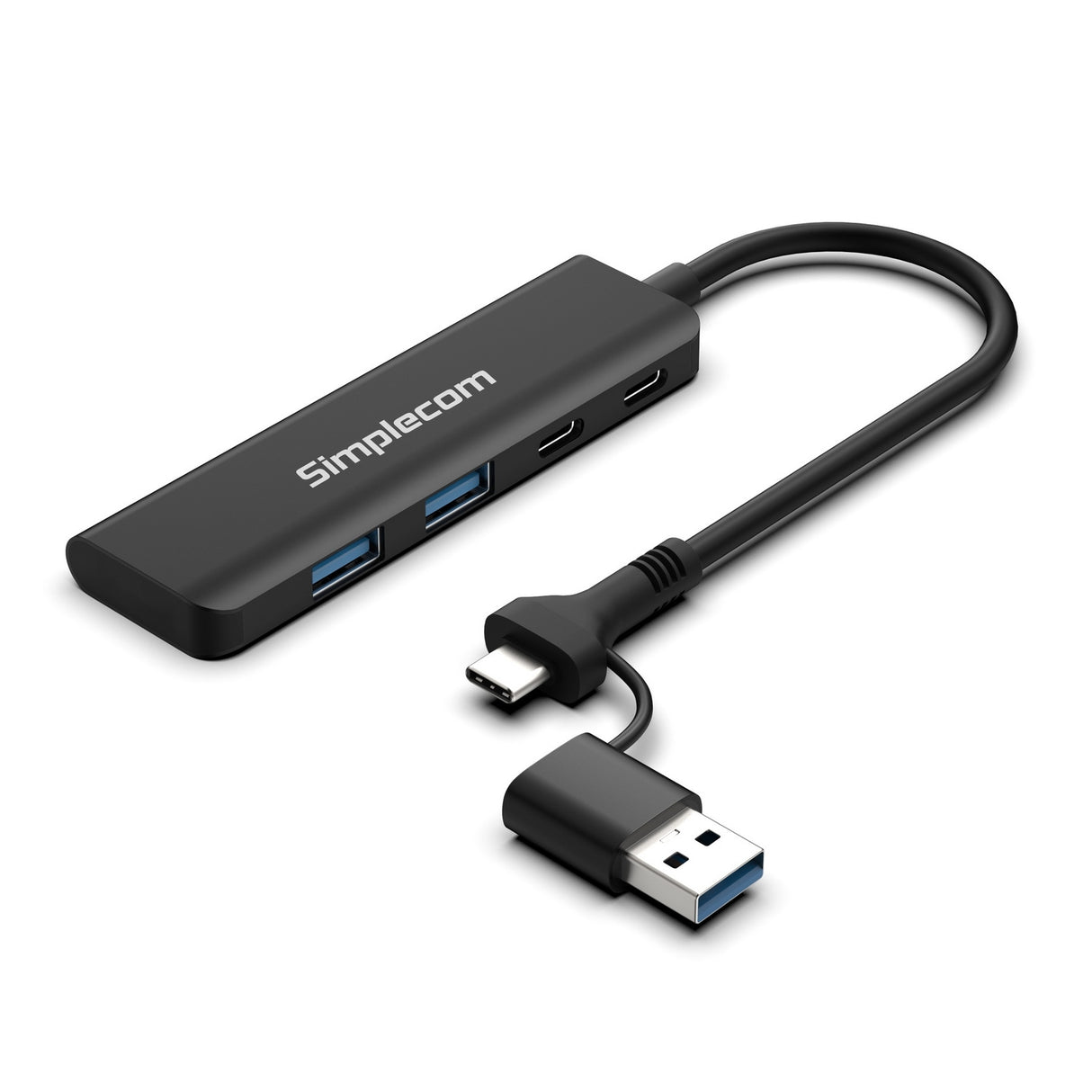 CH385 SuperSpeed USB-A and USB-C 4-Port Combo Hub USB 3.2 Gen 1 (2x USB-A and 2x USB-C Ports)