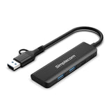 CH385 SuperSpeed USB-A and USB-C 4-Port Combo Hub USB 3.2 Gen 1 (2x USB-A and 2x USB-C Ports)