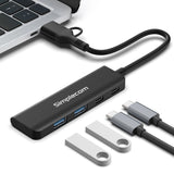 CH385 SuperSpeed USB-A and USB-C 4-Port Combo Hub USB 3.2 Gen 1 (2x USB-A and 2x USB-C Ports)