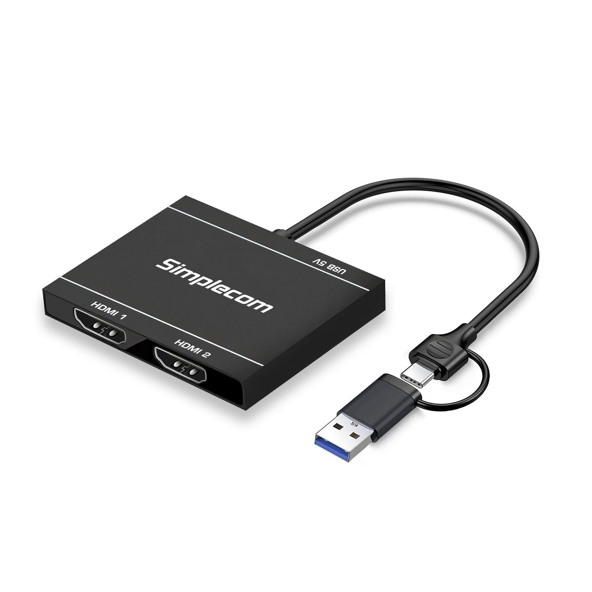 DA327 USB 3.0 or USB-C to Dual HDMI Display Adapter for 2x 1080p Extended Screens