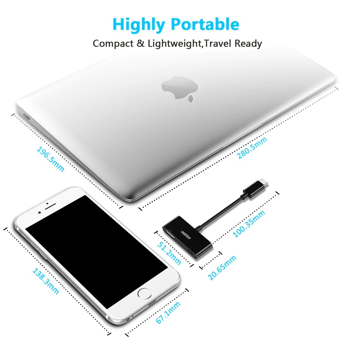 HUB-M03 USB-C To HDMI Adapter(4K@60hz) with 60W PD Charging Port
