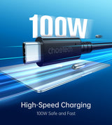 XCC-1028 USB-C To USB-C 100W USB 4.0 Gen 3 Cable 0.8M
