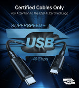XCC-1028 USB-C To USB-C 100W USB 4.0 Gen 3 Cable 0.8M