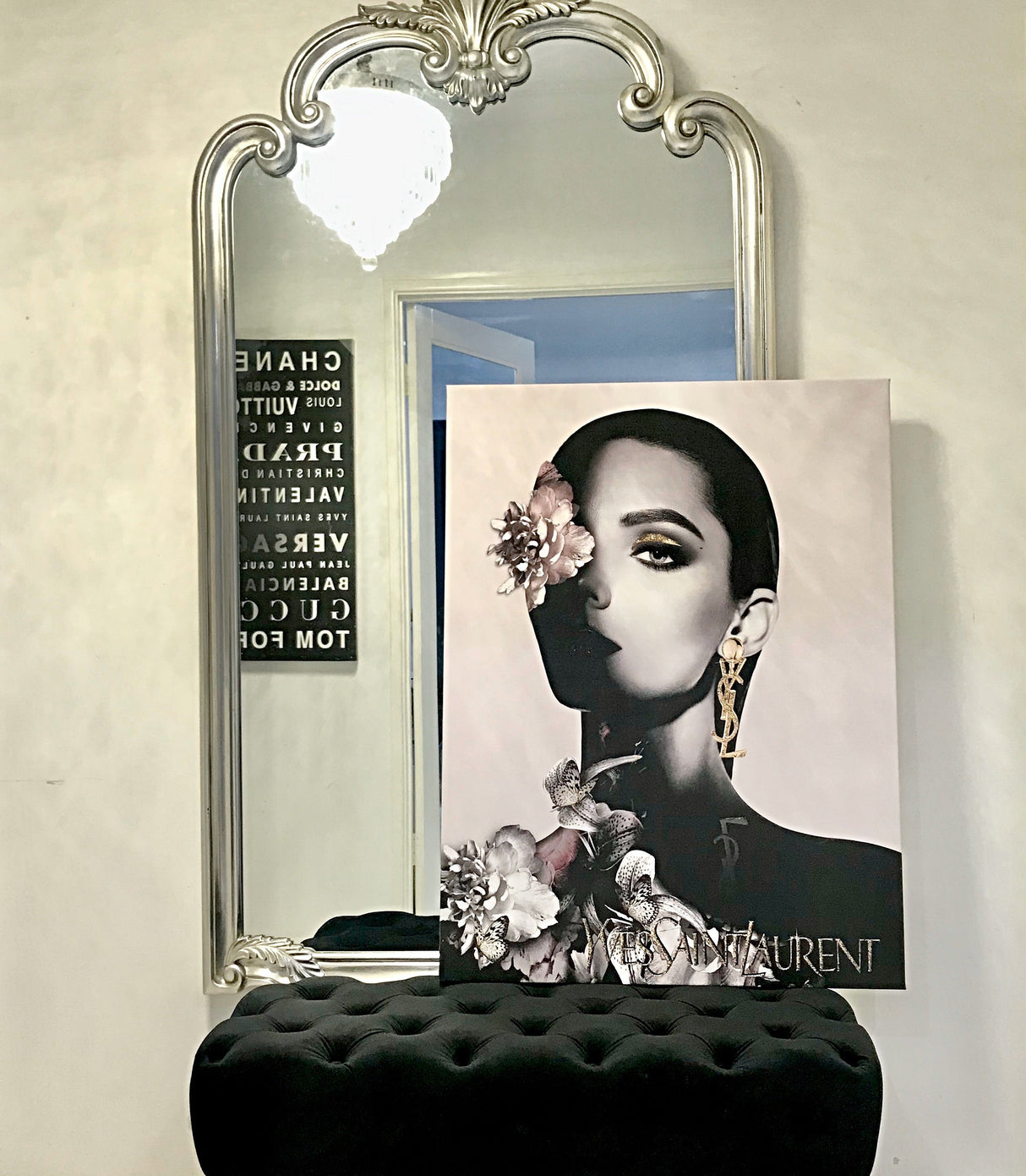 Saint Fashion - 90cm x 60cm White Framed Artwork