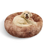 Dog Cat Pet Calming Bed Warm Soft Plush Round Nest Comfy Sleeping Kennel Cave AU