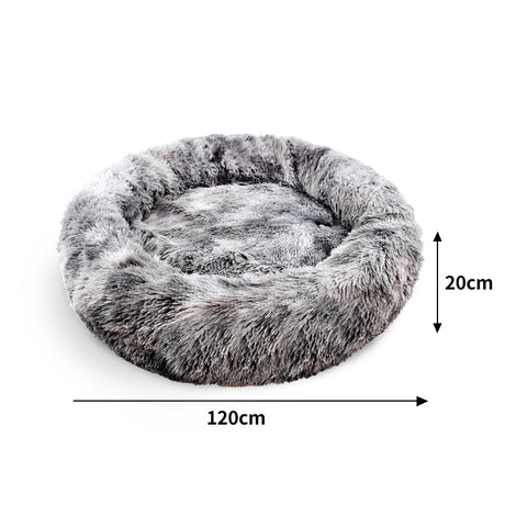 Pet Dog Cat Calming Bed Warm Soft Plush Sleeping Kennel Removable Washable 120cm