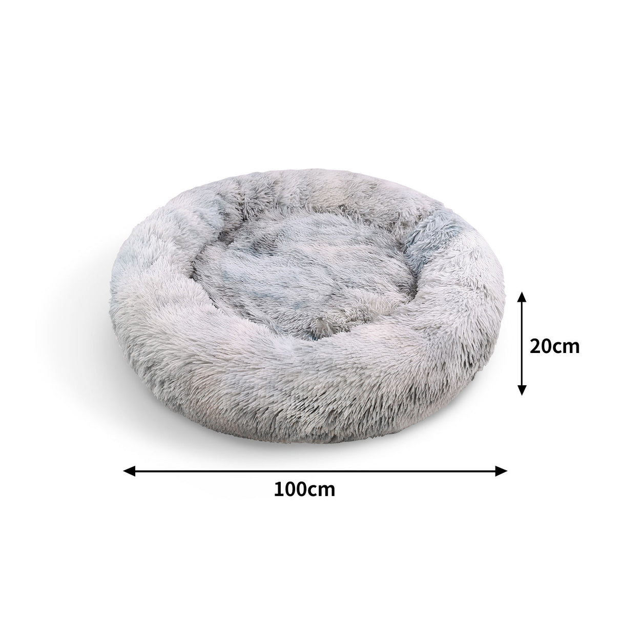 Dog Cat Pet Calming Bed Washable ZIPPER Cover Warm Soft Plush Round Sleeping 100
