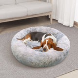 Dog Cat Pet Calming Bed Washable ZIPPER Cover Warm Soft Plush Round Sleeping 100