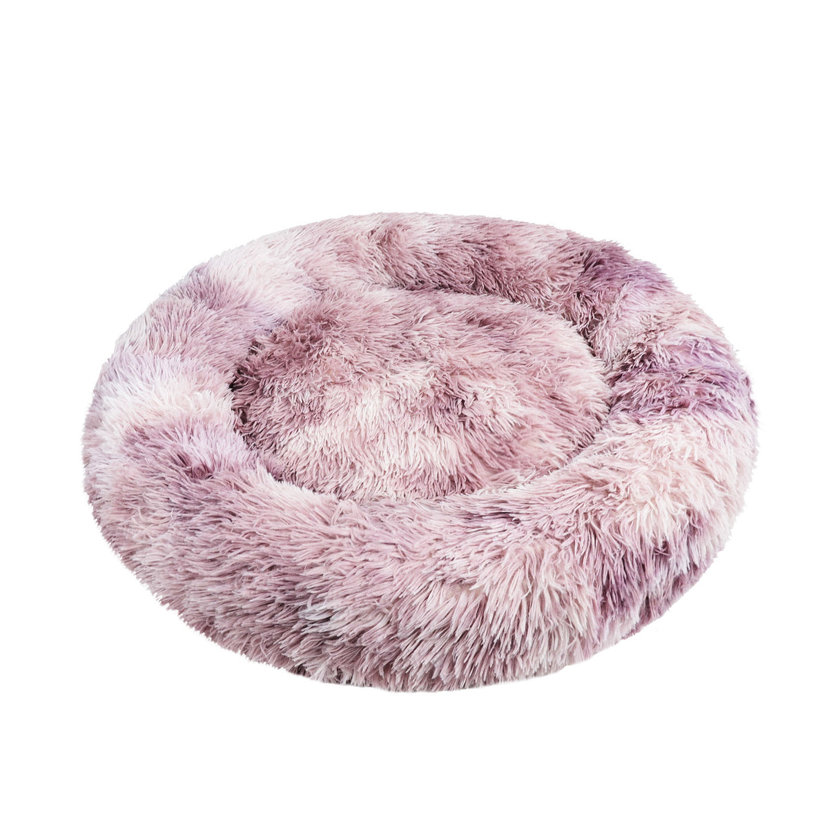 Cat Dog Pet Calming Bed Warm Soft Plush Round Nest Comfy Sleeping Kennel Cave AU