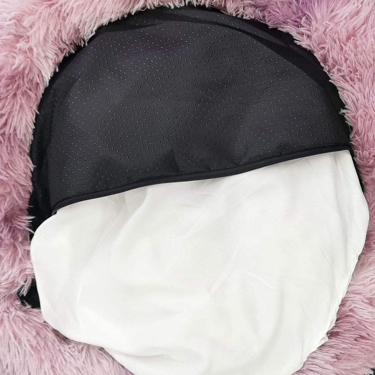 Cat Dog Pet Calming Bed Warm Soft Plush Round Nest Comfy Sleeping Kennel Cave AU