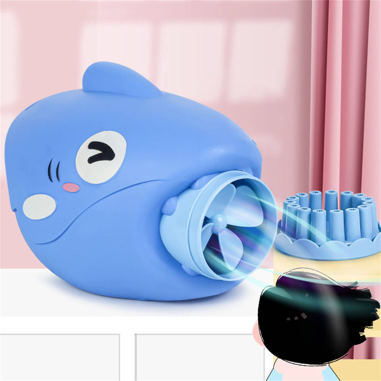 15-Hole Bubble Gun Shark Bubble Machine Automatic Children's Hand-Held Outdoor Toys