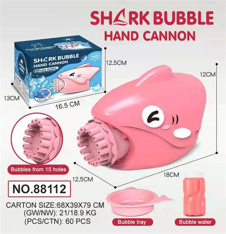 15-Hole Bubble Gun Shark Bubble Machine Automatic Children's Hand-Held Outdoor Toys