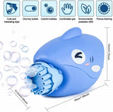15-Hole Bubble Gun Shark Bubble Machine Automatic Children's Hand-Held Outdoor Toys