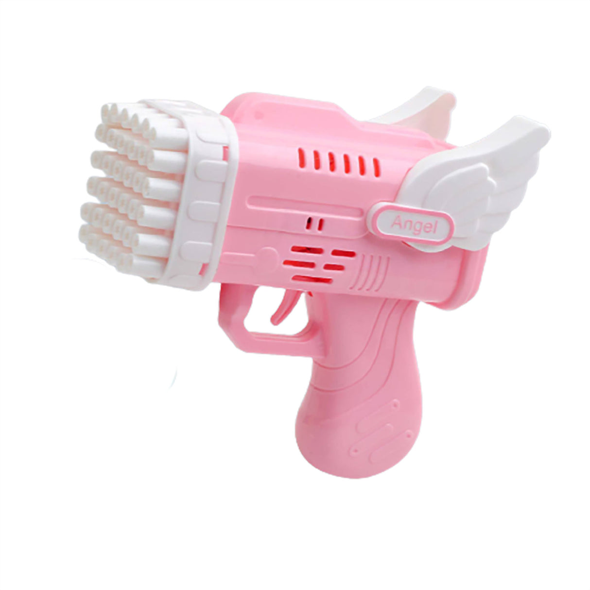 42 Hole Angel Wing Automatic Bubble Blowing Lovely Bubble Gun Launcher Toy Pink