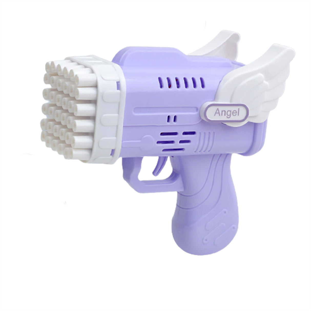 42 Hole Angel Wing Automatic Bubble Blowing Bubble Gun Launcher Toy Purple