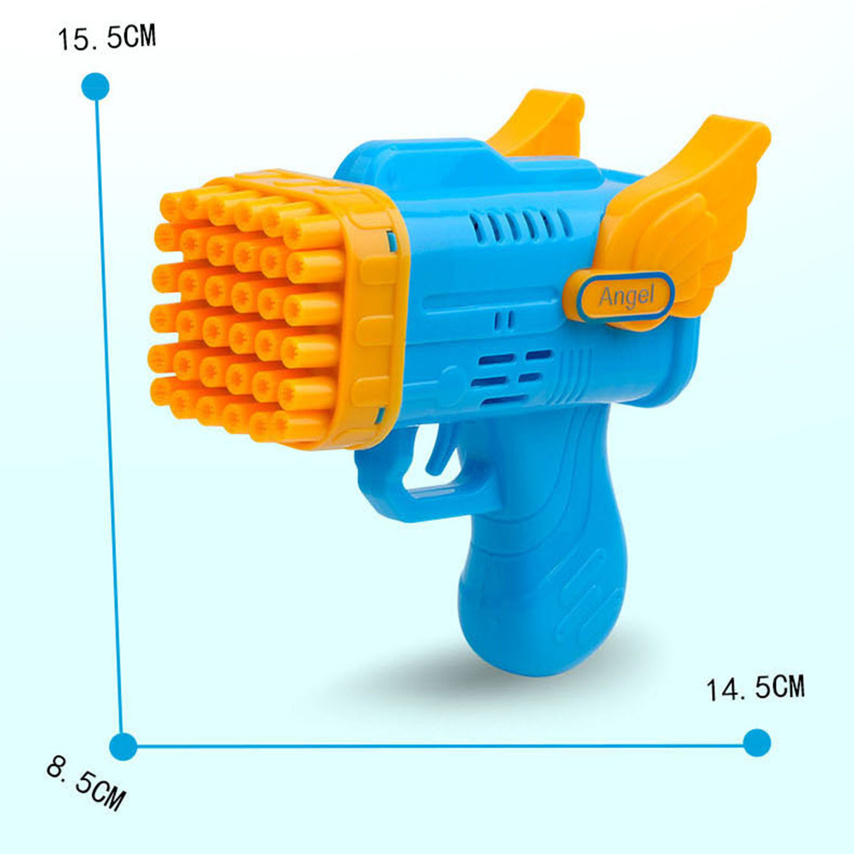 42 Hole Angel Wing Automatic Bubble Blowing Bubble Gun Launcher Toy Yellow