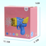 42 Hole Angel Wing Automatic Bubble Blowing Bubble Gun Launcher Toy Yellow