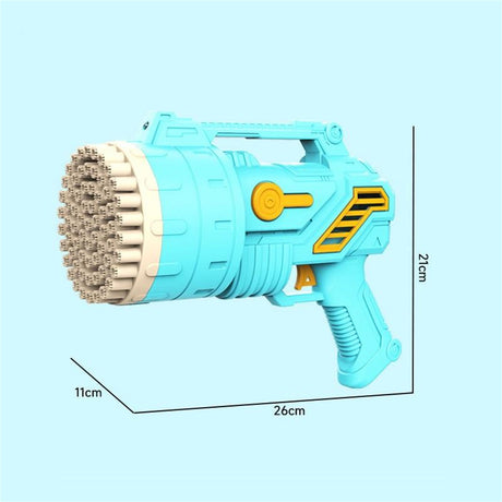 69-Hole Bubble Gun Hand-Held Automatic Bubble Machine Luminous Kids Toy Blue