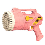 69-Hole Bubble Gun Hand-Held Automatic Bubble Machine Luminous Kids Toy Pink