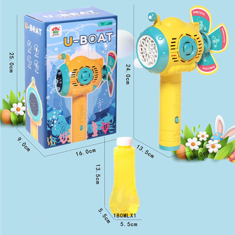 Children's Windmill Submarine Bubble Stick Hand-Held Automatic Bubble Toy