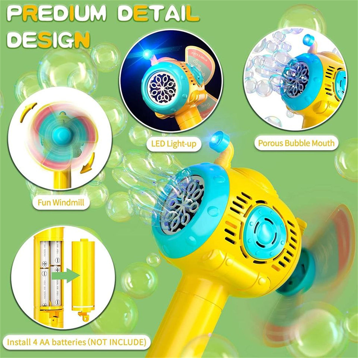Children's Windmill Submarine Bubble Stick Hand-Held Automatic Bubble Toy