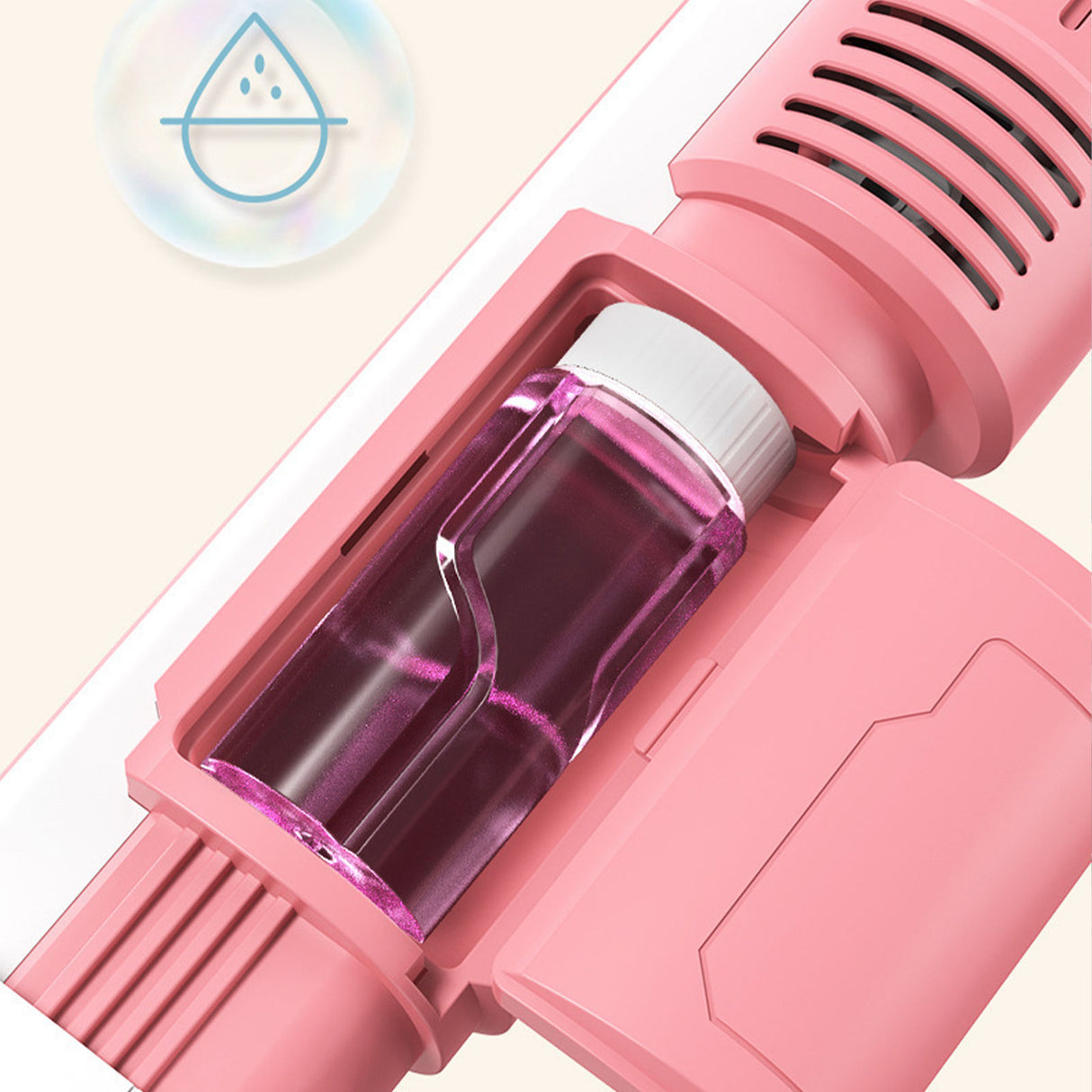 Bubble Machine Fully Automatic Hand-Held Spray Gun Electric 10-Hole Toy Pink