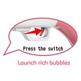 Bubble Machine Fully Automatic Hand-Held Spray Gun Electric 10-Hole Toy Pink
