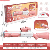 Bubble Machine Fully Automatic Hand-Held Spray Gun Electric 10-Hole Toy Pink