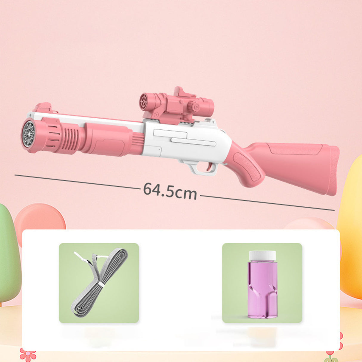 Bubble Machine Fully Automatic Hand-Held Spray Gun Electric 10-Hole Toy Pink